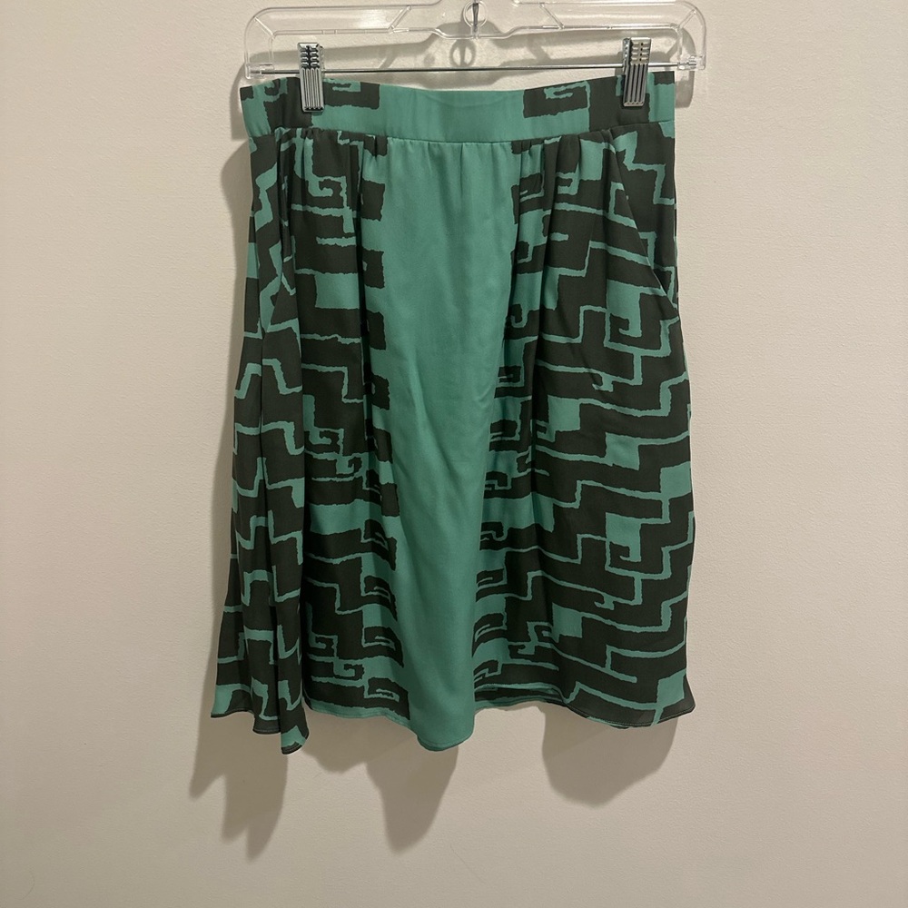 Kelly Wearstler Blue and Green Knee-Length Skater Skirt